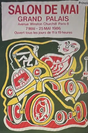 Литография Taillandier - Affiche lithographique CLOT & BRAMSEN Salon de Mai Paris 1986