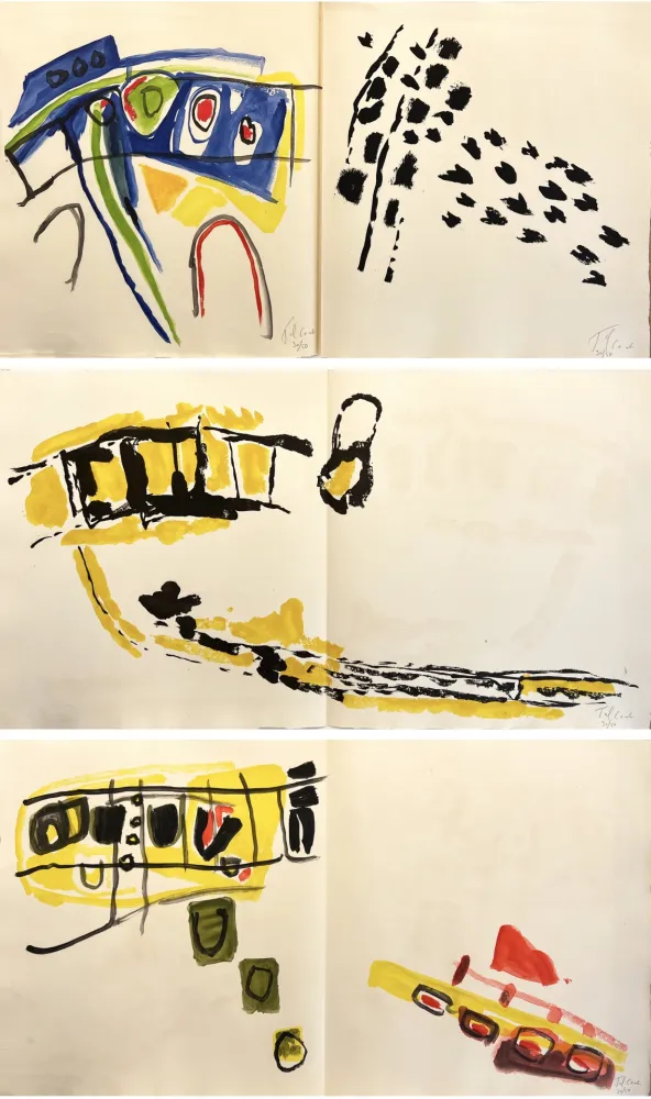 Иллюстрированная Книга Tal Coat - A. Du Bouchet : SUR LE PAS, avec suite signée par Tal-Coat (1959)