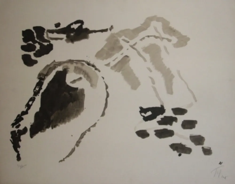 Литография Tal Coat - Fonds rocheux II