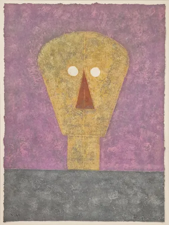 Гравюра Tamayo - Cabez sobre fondo Rosa