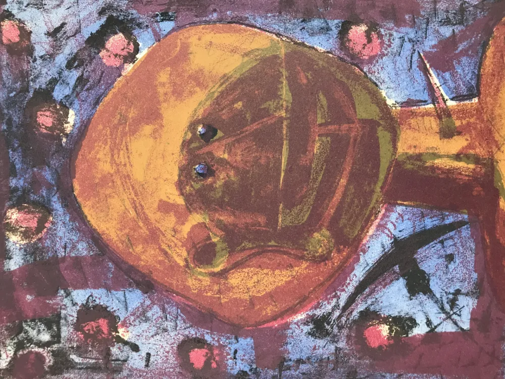 Литография Tamayo - Cabeza Con Pajaros