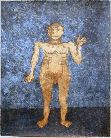 Сериграфия Tamayo - Hombre en ocre 