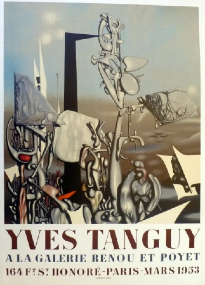 Литография Tanguy - Exposition galerie Renou et Poyet 1953