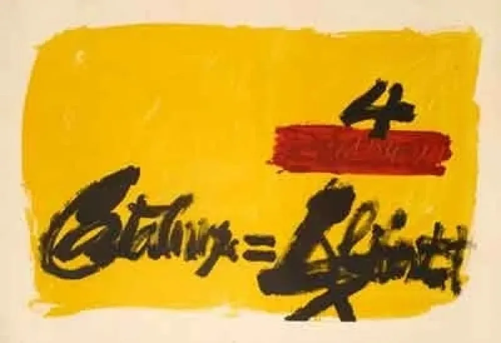 Литография Tàpies - Als Mestres de Cataluña