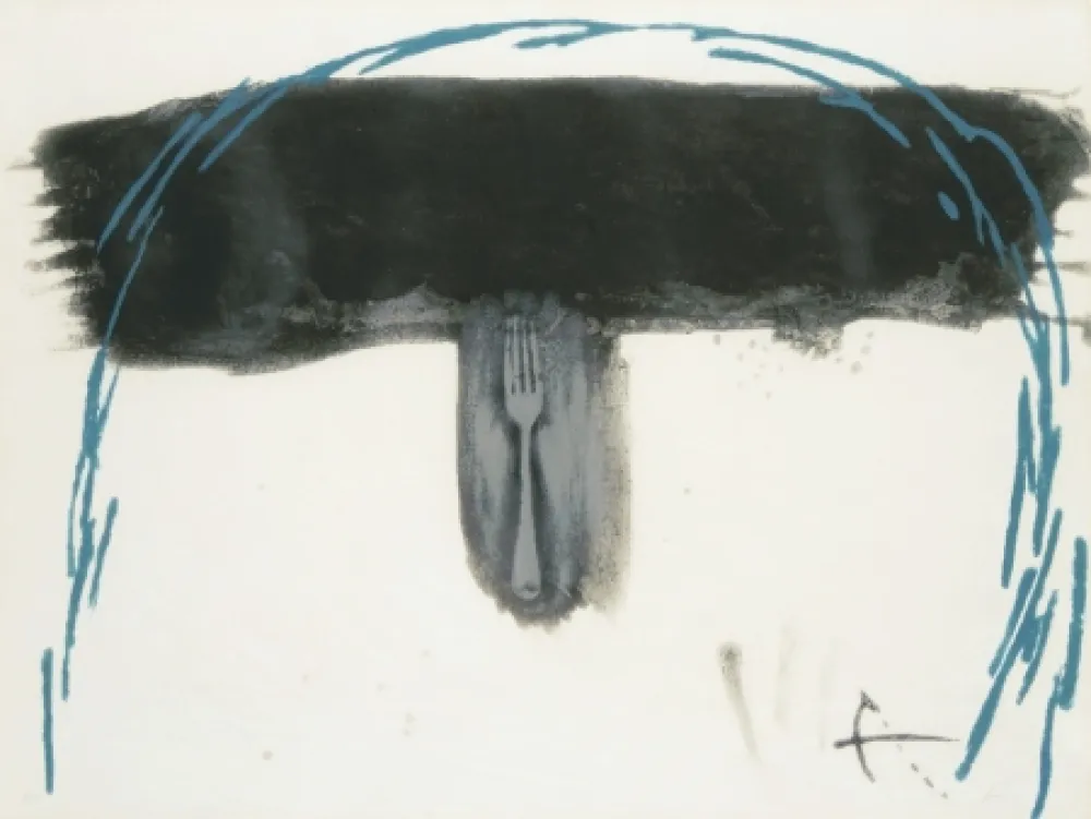 Офорт Tàpies - Arc blau (Blauer Bogen) 
