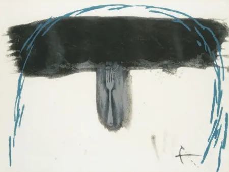 Офорт Tàpies - Arc blau (Blauer Bogen) 