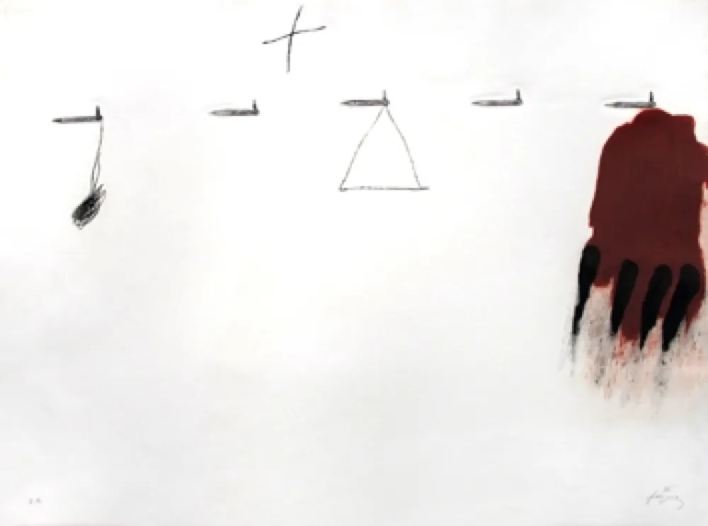 Гравюра Tàpies - Claus i ditades	