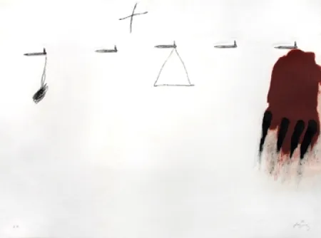 Гравюра Tàpies - Claus i ditades	