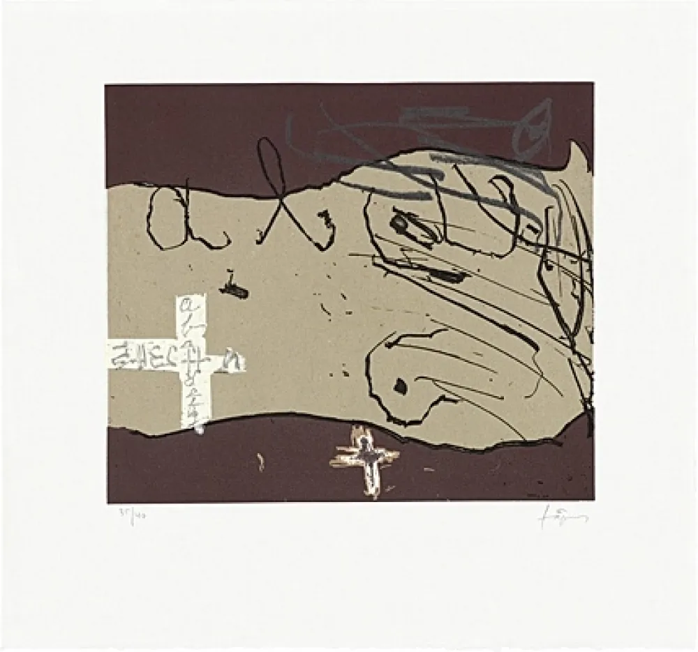 Офорт Tàpies - Cos i creus