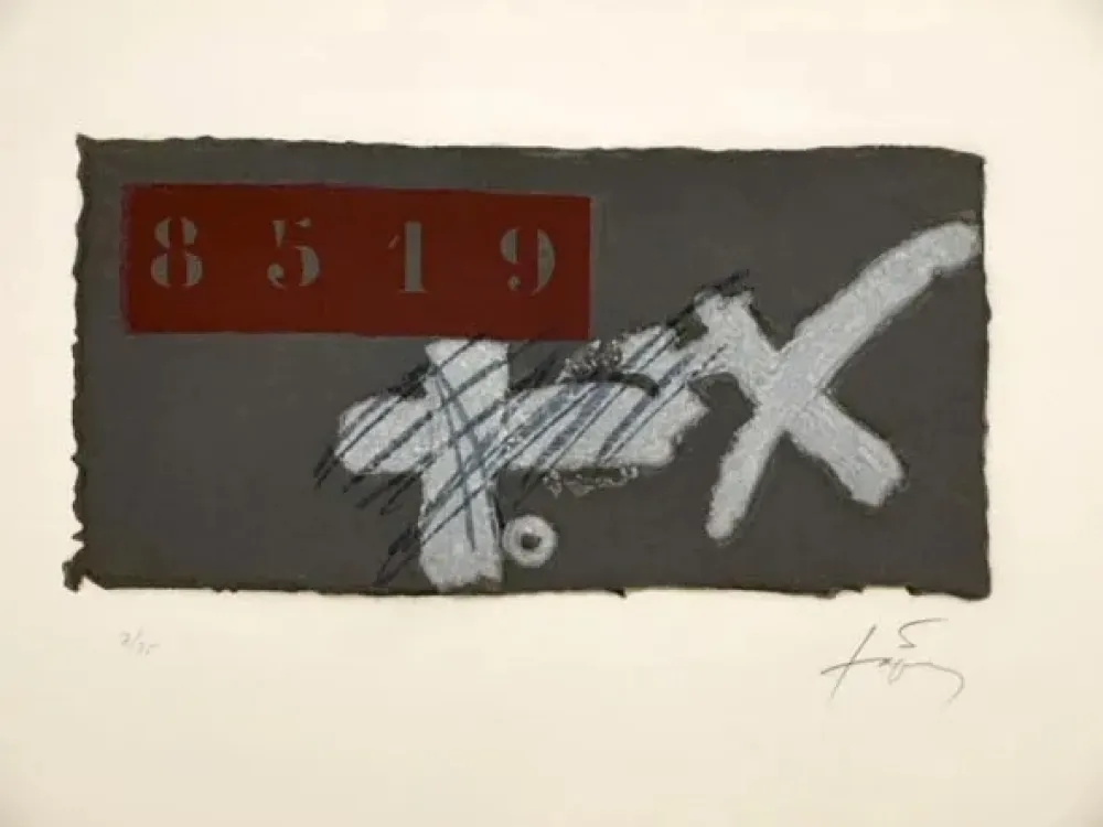 Офорт И Аквитанта Tàpies - Creu I Ics