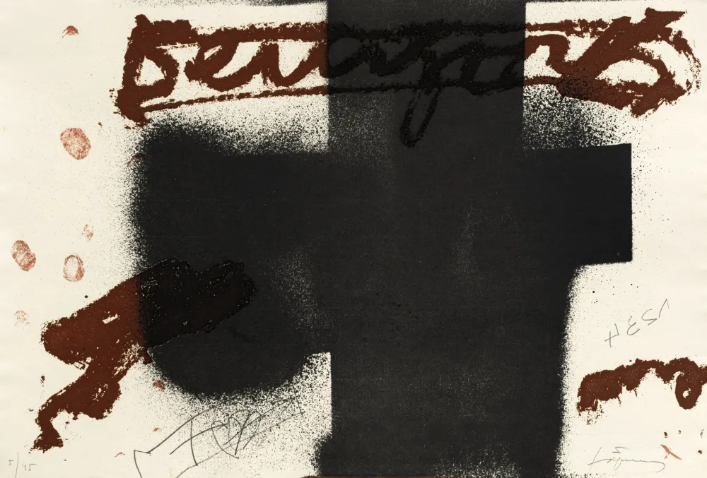 Гравюра Tàpies - Croix noire
