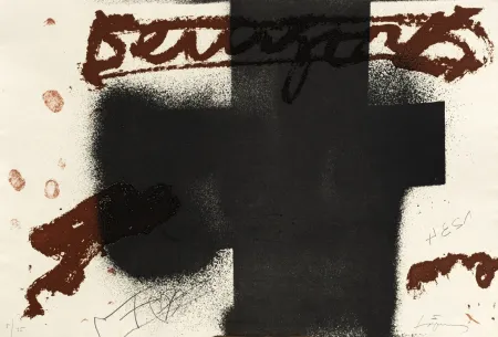 Гравюра Tàpies - Croix noire