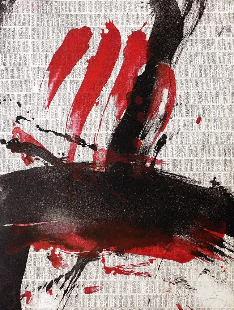 Офорт Tàpies - Damunt diari