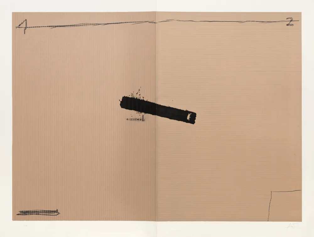 Литография Tàpies - Deux volets