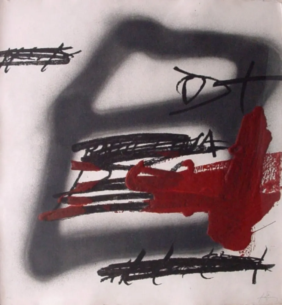 Офорт Tàpies - FORMA OMBREJADA