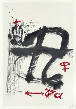 Сериграфия Tàpies - Inicials (AVL Zürich)