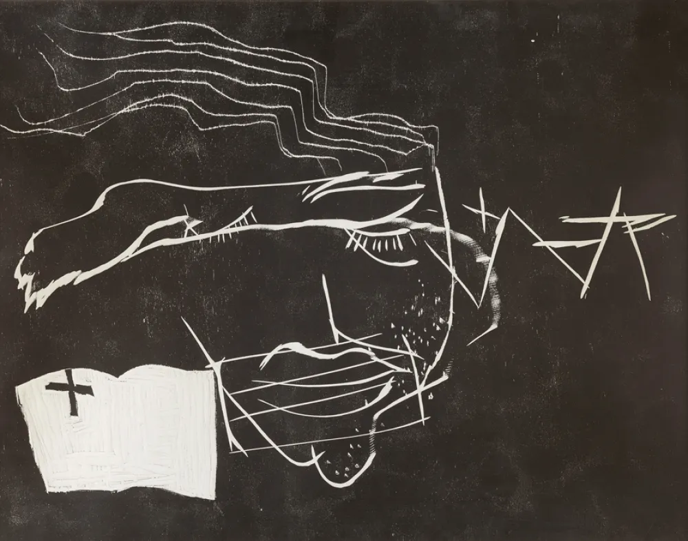 Гравюра На Дереве Tàpies - Le lecteur