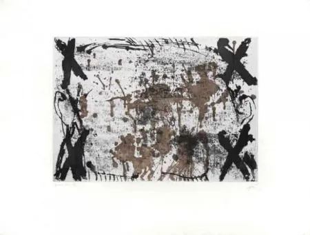 Офорт Tàpies - Les Quatre Croix