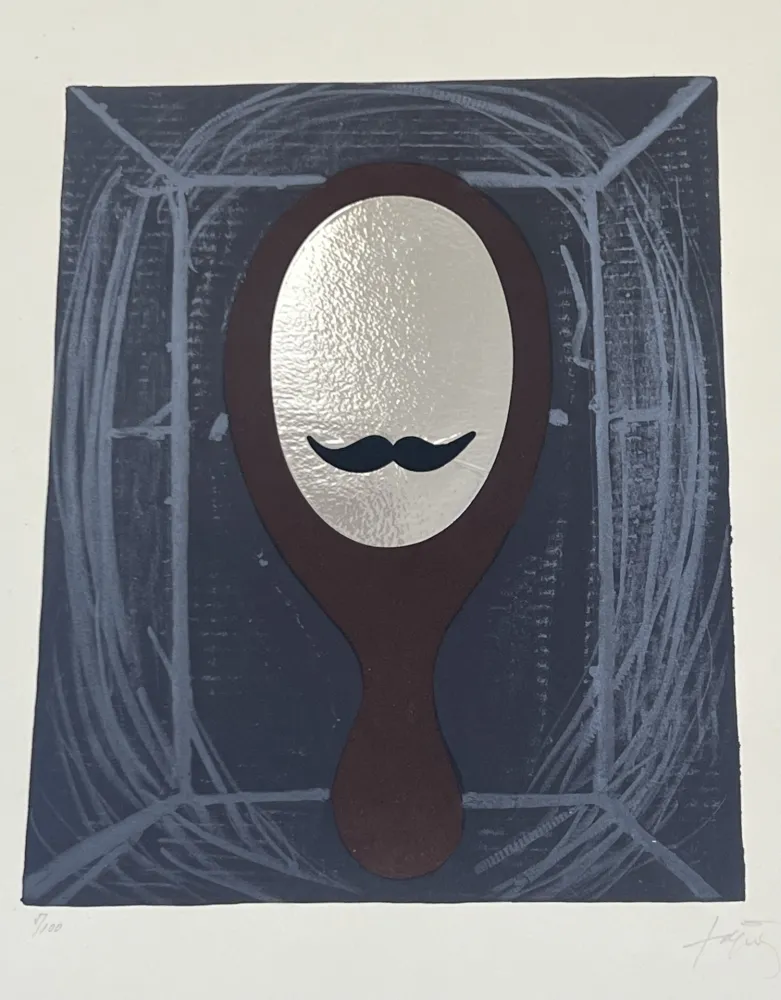 Литография Tàpies - L'homme au miroir, 1969