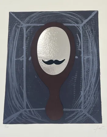 Литография Tàpies - L'homme au miroir, 1969