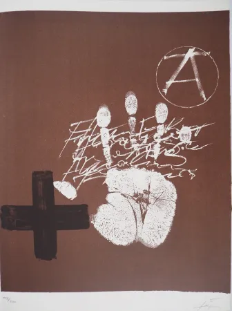 Литография Tàpies - Main Blanche 