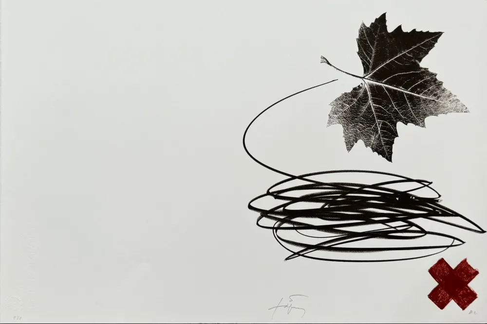 Литография Tàpies - Neujahrskarte