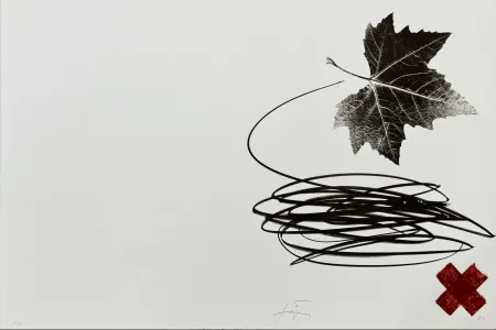 Литография Tàpies - Neujahrskarte