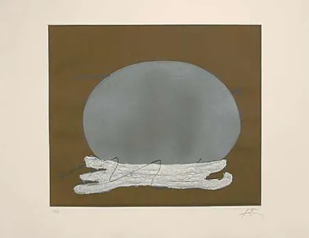 Гравюра Tàpies - Oval i blanc