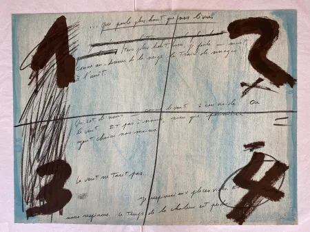 Литография Tàpies - Placards 