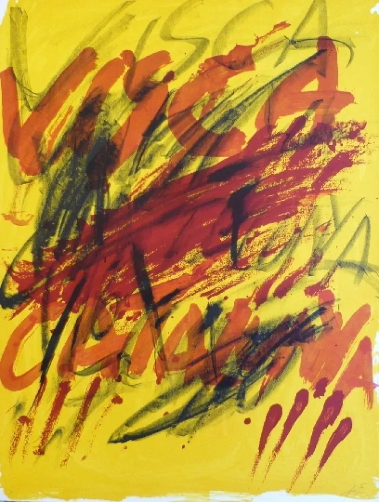Литография Tàpies - Poems 6