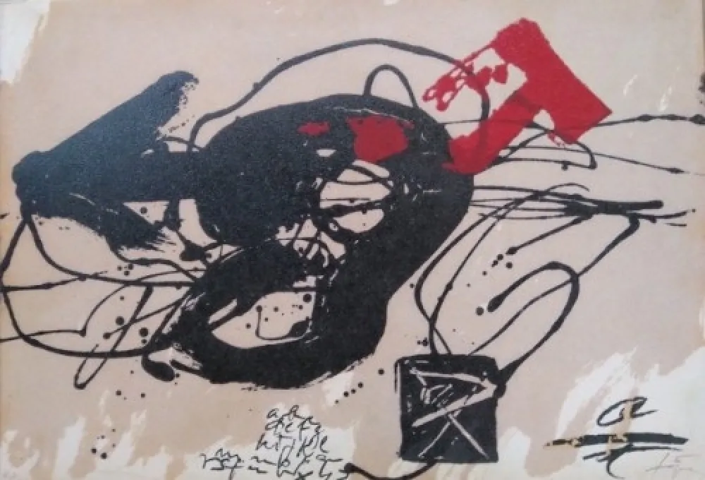 Офорт Tàpies - Primer Congreso Nacional de Neuropedriatria