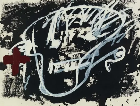 Офорт И Аквитанта Tàpies - Roig i negre 3