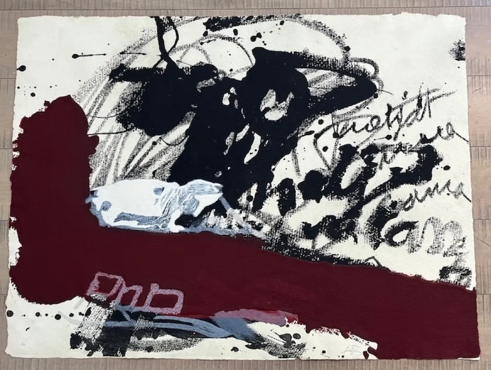 Офорт И Аквитанта Tàpies - Roig i negre 5