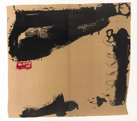 Литография Tàpies - Rouge à gauche