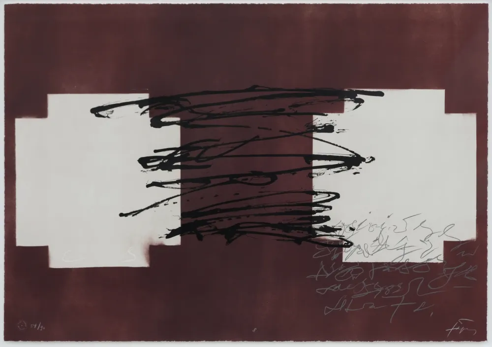 Литография Tàpies - Suite 63 x 90 (No 8)