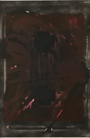 Гравюра Tàpies - Symétrique noir 