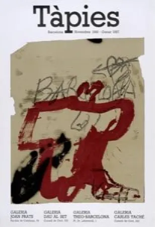 Афиша Tàpies - Tàpies. Barcelona Novembre 1986 - Gener 1987