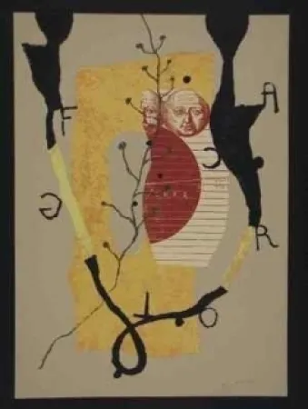 Литография Texier - Hommage garcia lorca