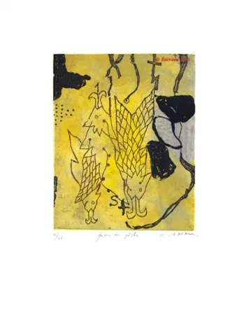 Гравюра Texier - Première pêche