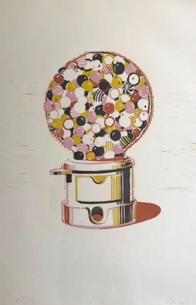 Линогравюра Thiebaud - Gumball Machine