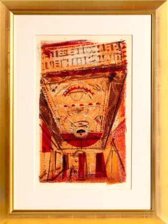 Литография Thiebaud - Theater Marquee