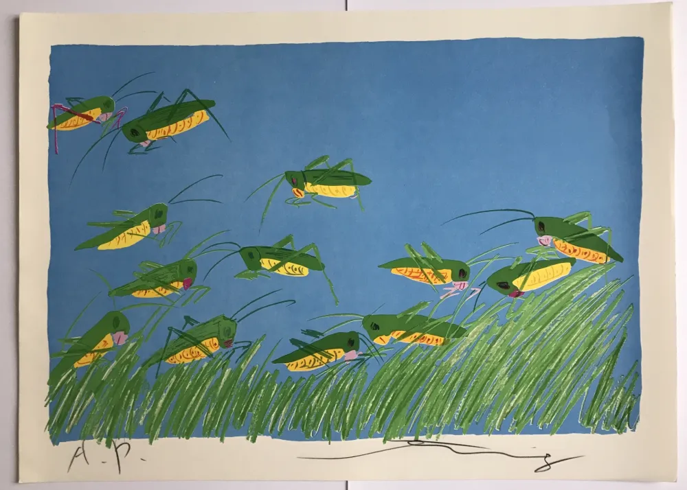 Литография Ting - Busy Bodies (Lucky Grasshoppers)