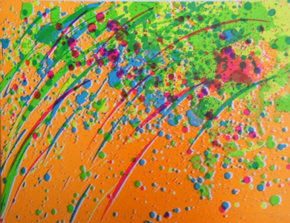 Литография Ting - Pluie orange