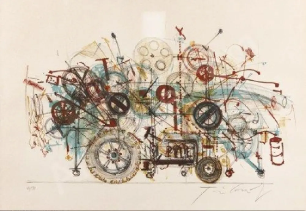 Литография Tinguely - Meta-machine 