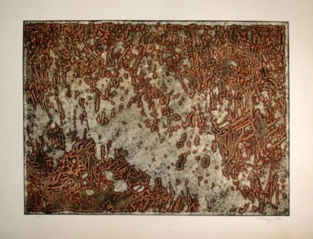 Акватинта Tobey - Message from a desert Star