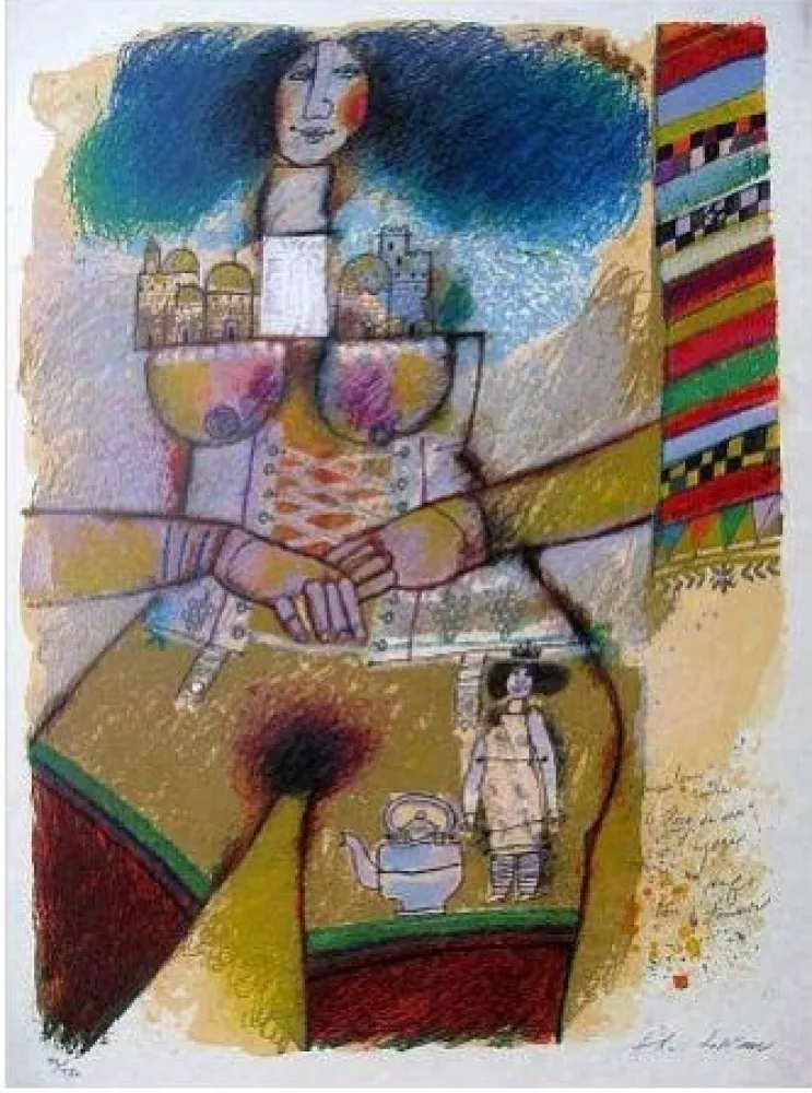 Литография Tobiasse - Composition