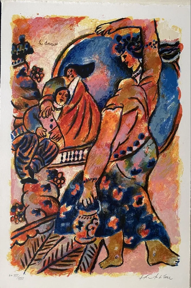 Литография Tobiasse - La Source