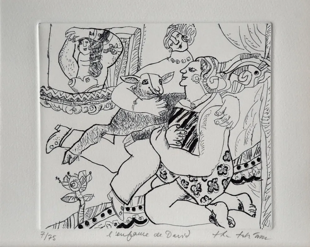 Гравюра Tobiasse - L'enfant de David