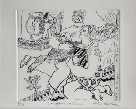 Гравюра Tobiasse - L'enfant de David