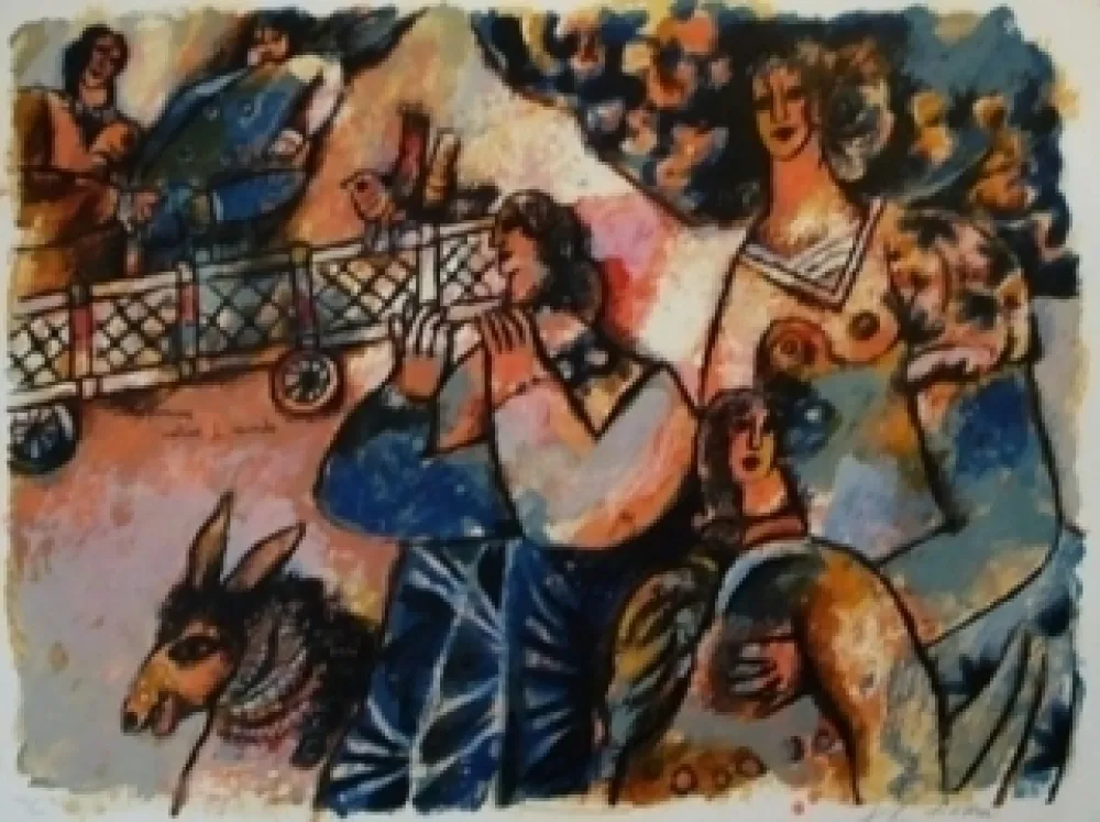 Литография Tobiasse - Les premiers matins du monde